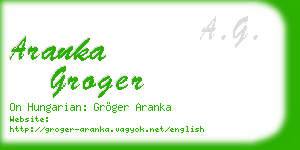 aranka groger business card